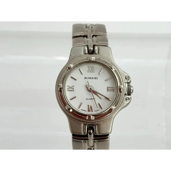 rumours Accessories - Silver Toned Rumours Brand Chain Link Unisex  Analog Watch - WORKS - 41191